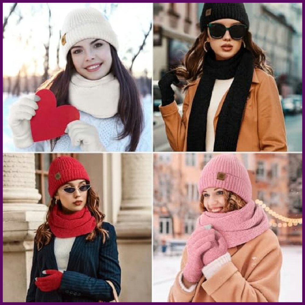 Chenille Winter Set: Touchscreen Gloves, Scarf, B… - image 8